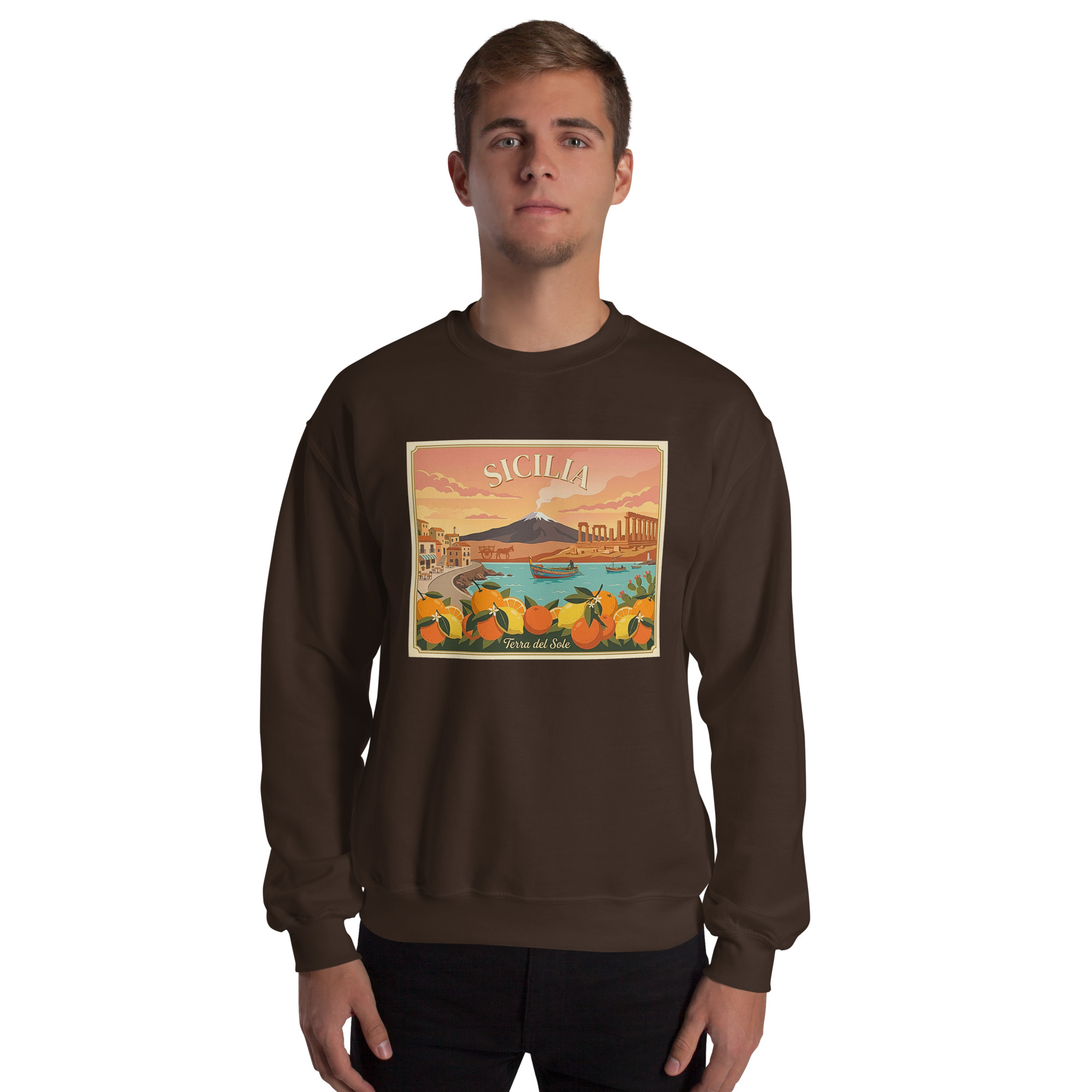 Felpa con cappuccio Unisex "Sicilia - Terra del sole" - immagine 18