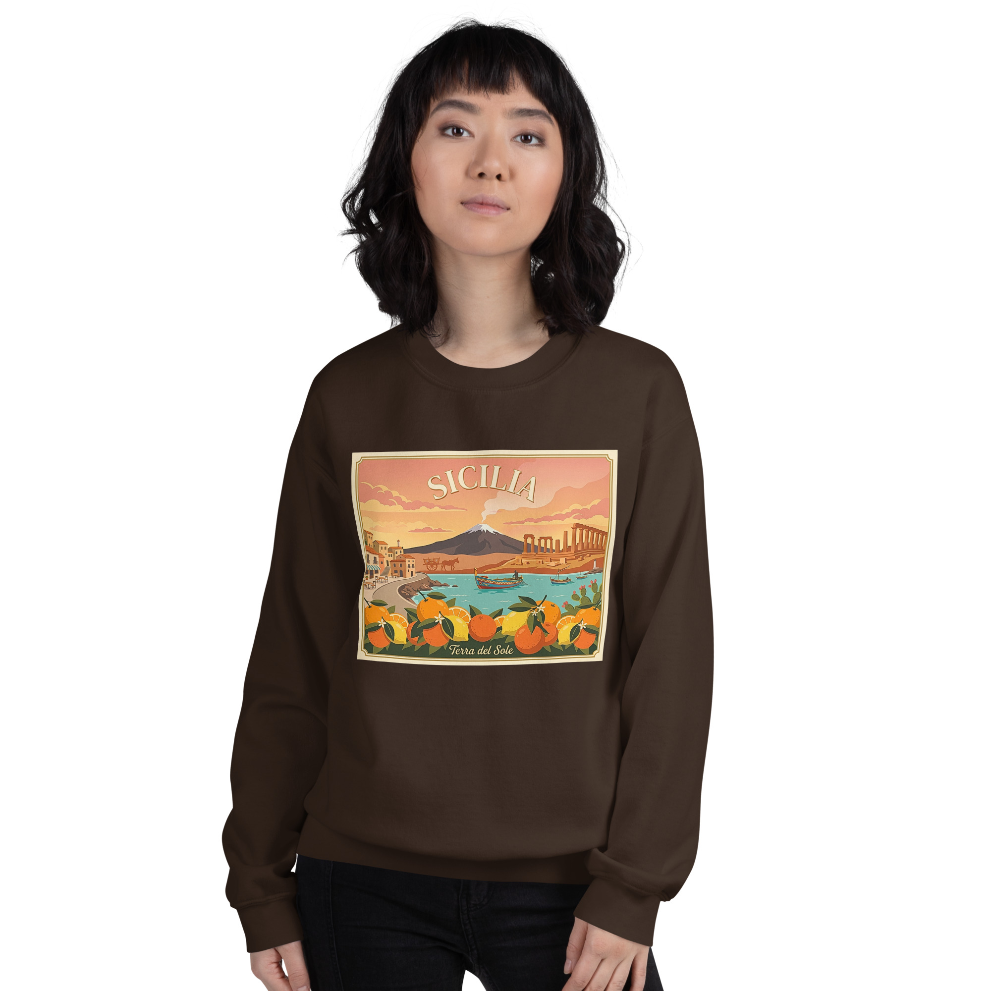 Felpa con cappuccio Unisex "Sicilia - Terra del sole" - immagine 108