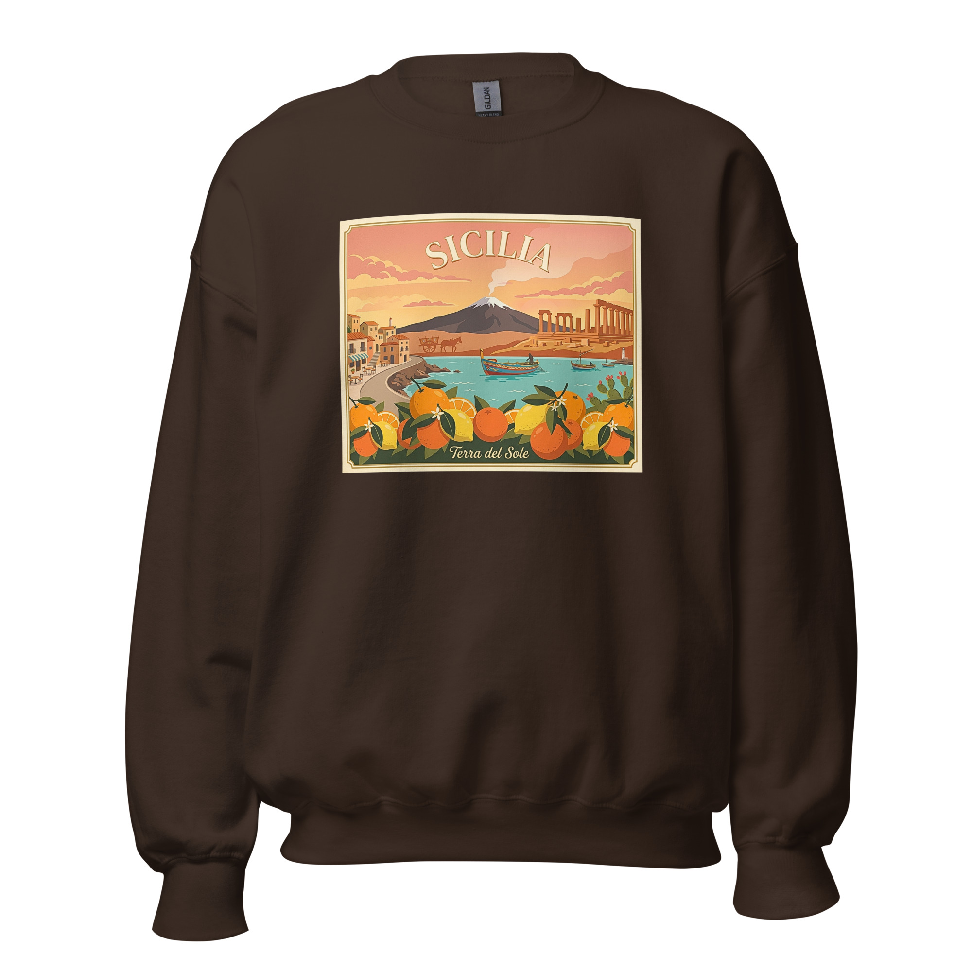 Felpa con cappuccio Unisex "Sicilia - Terra del sole" - immagine 4