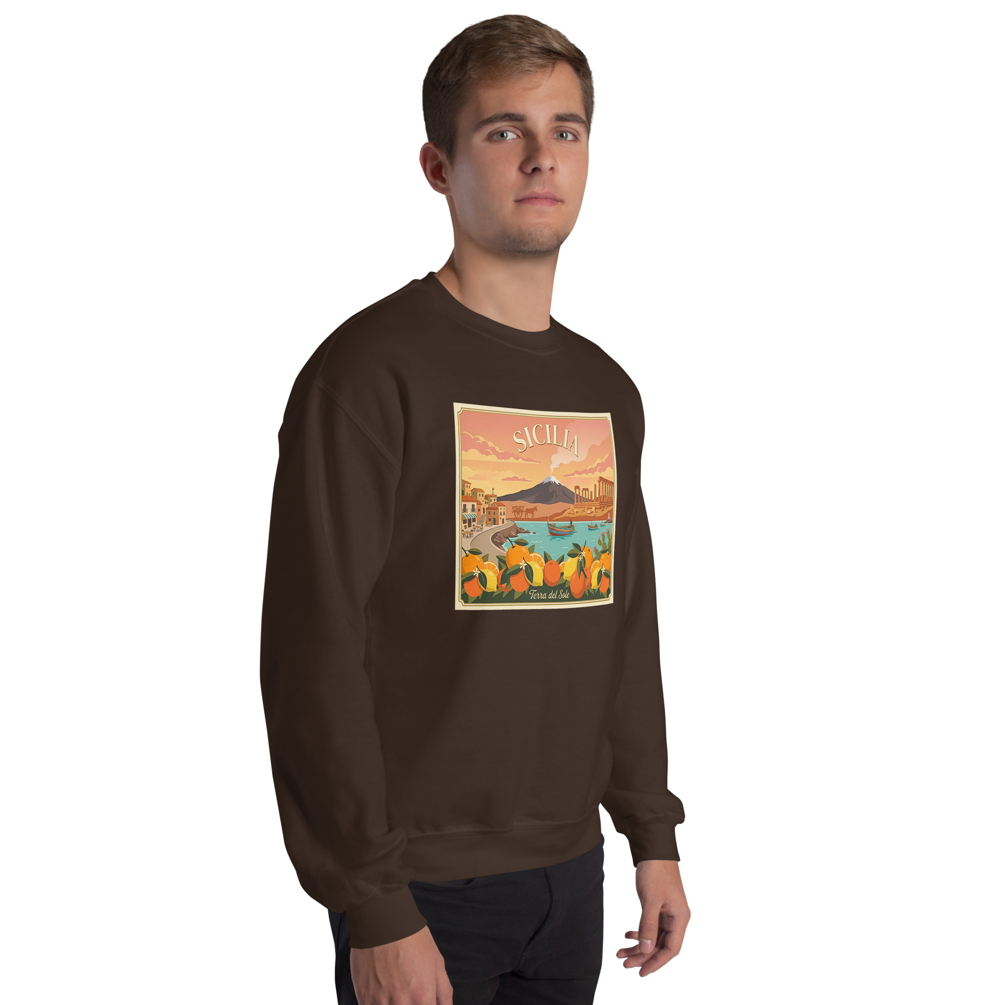 Felpa con cappuccio Unisex "Sicilia - Terra del sole" - immagine 78