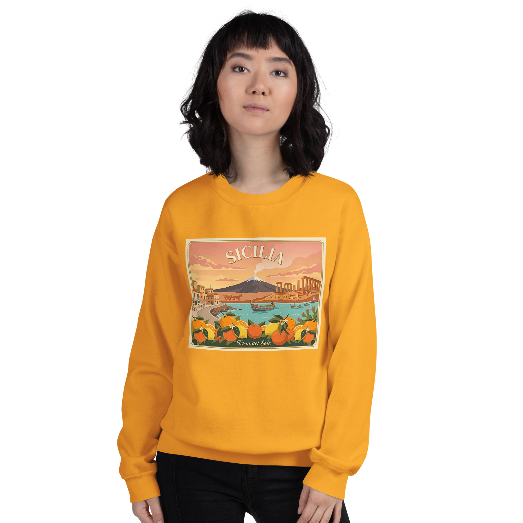 Felpa con cappuccio Unisex "Sicilia - Terra del sole" - immagine 116