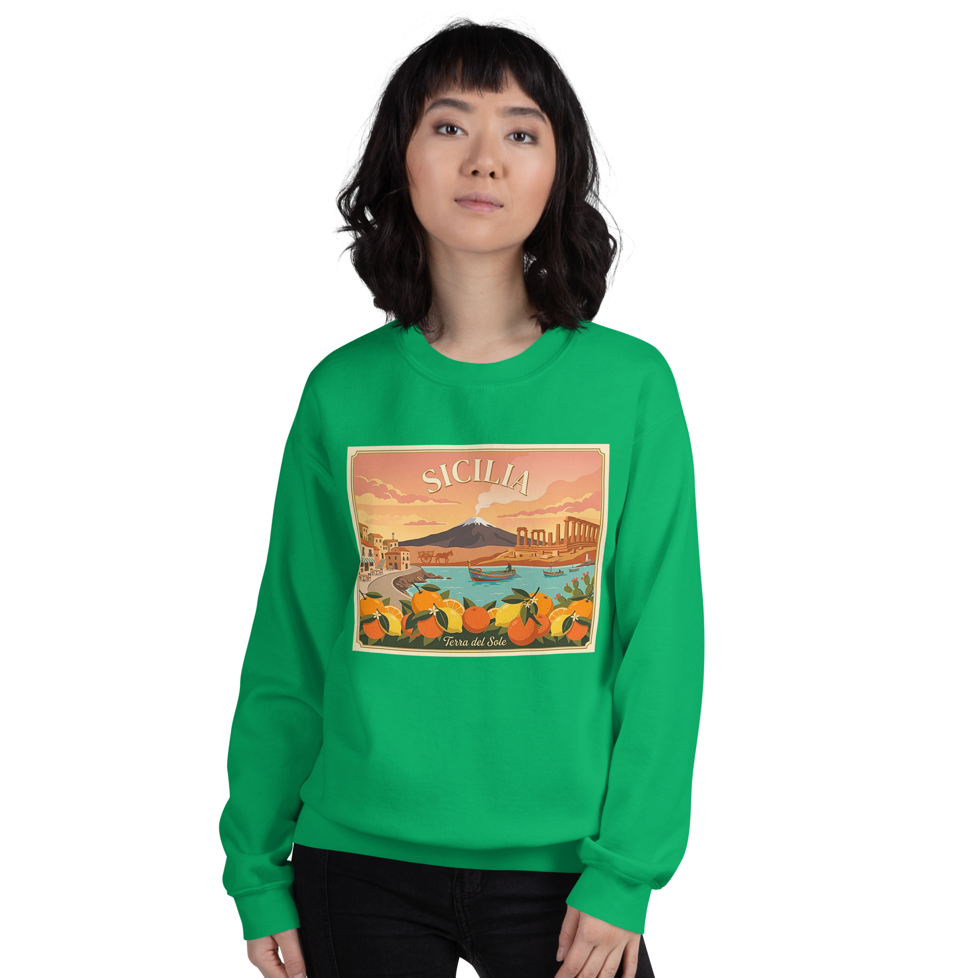 Felpa con cappuccio Unisex "Sicilia - Terra del sole" - immagine 115