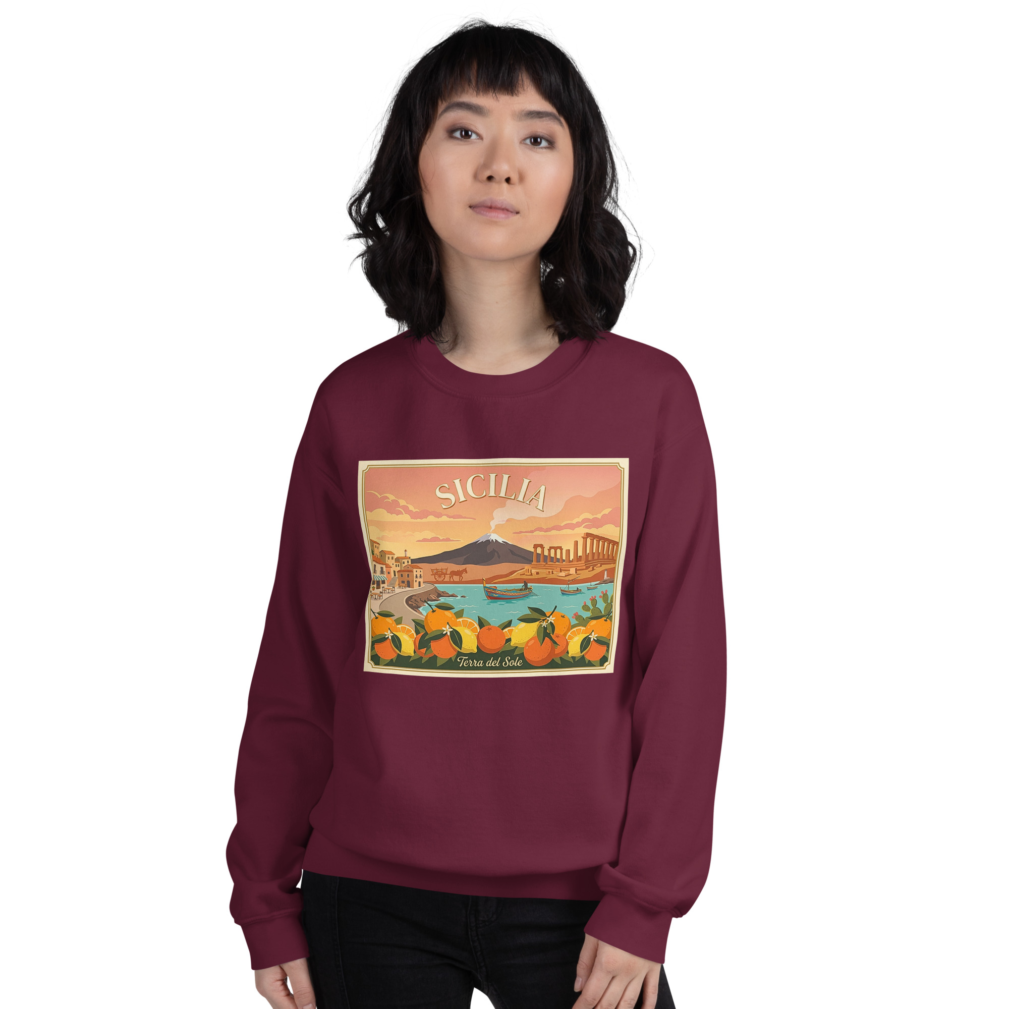 Felpa con cappuccio Unisex "Sicilia - Terra del sole" - immagine 110