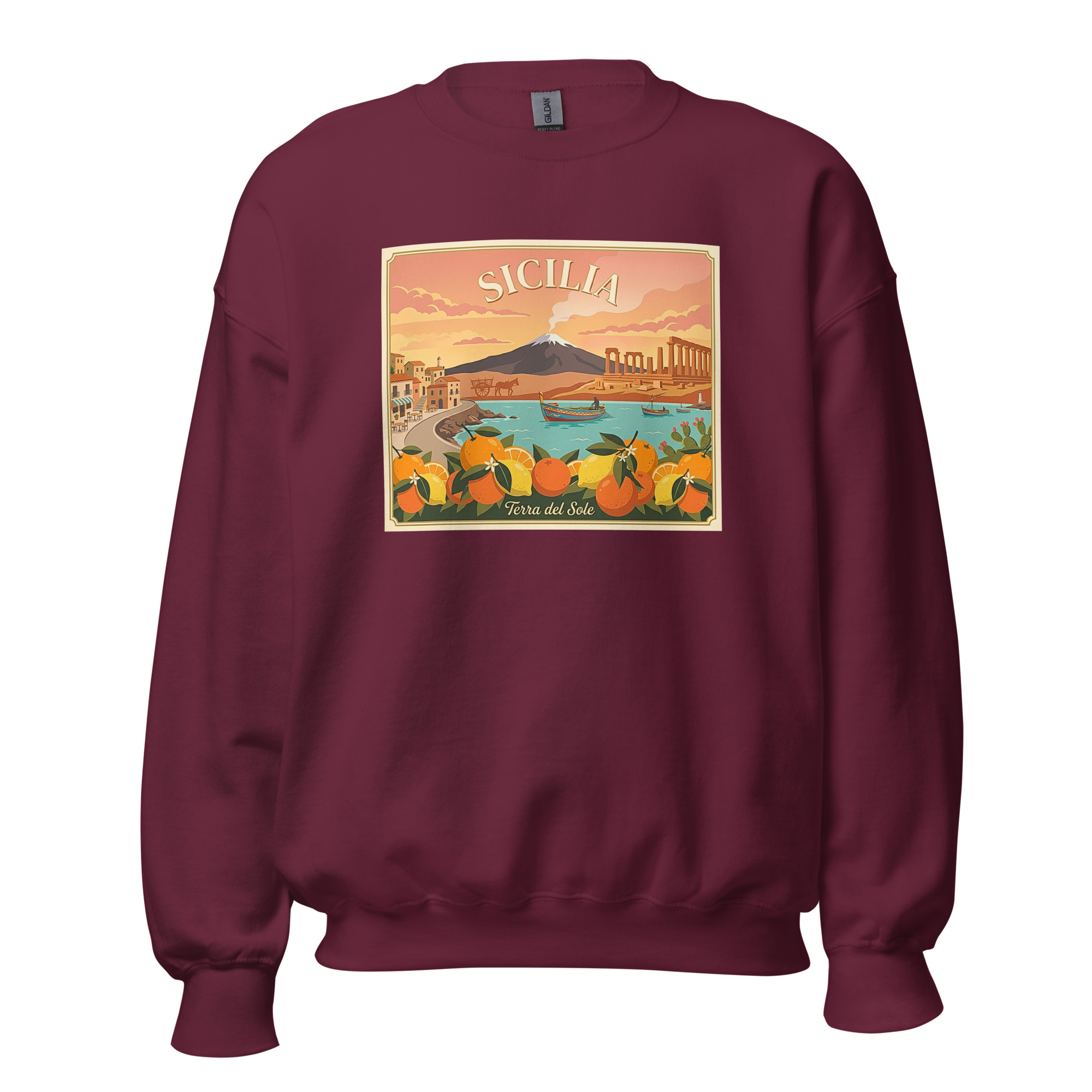 Felpa con cappuccio Unisex "Sicilia - Terra del sole" - immagine 6