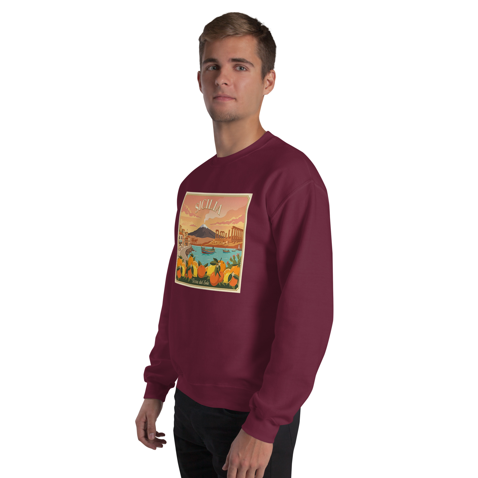 Felpa con cappuccio Unisex "Sicilia - Terra del sole" - immagine 50