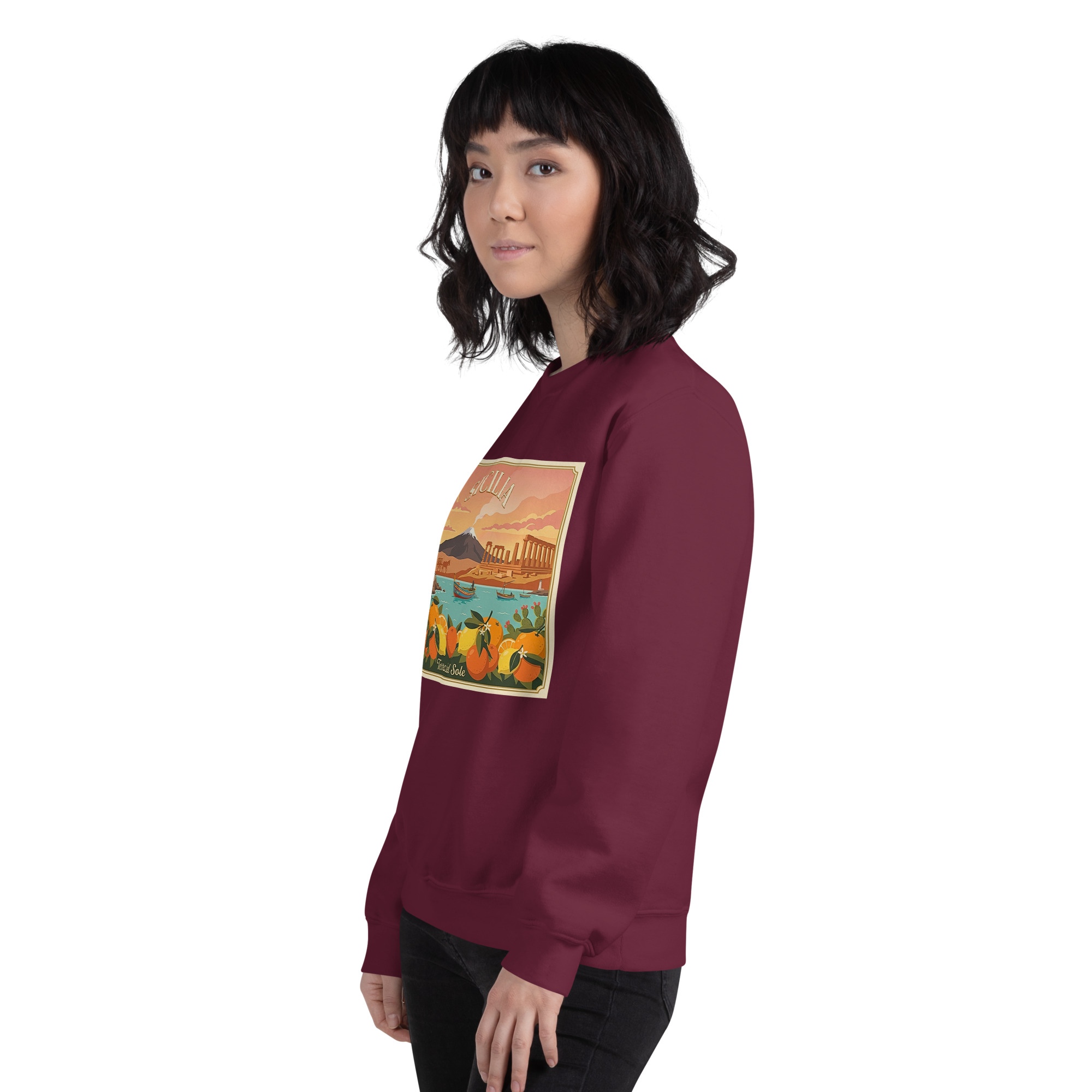 Felpa con cappuccio Unisex "Sicilia - Terra del sole" - immagine 140