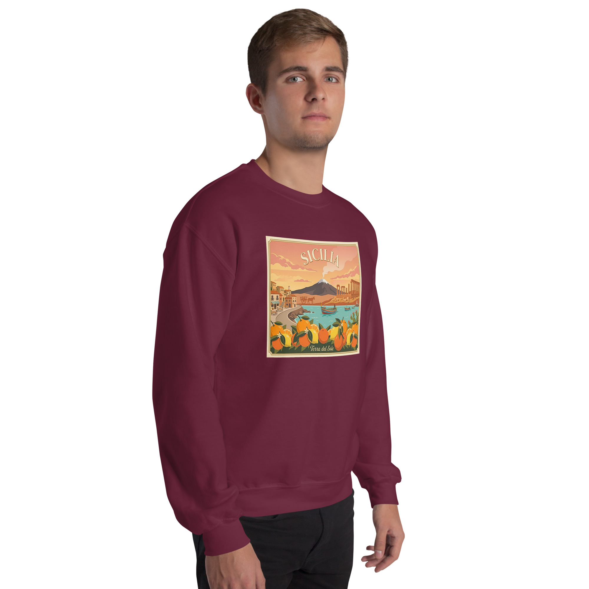 Felpa con cappuccio Unisex "Sicilia - Terra del sole" - immagine 80