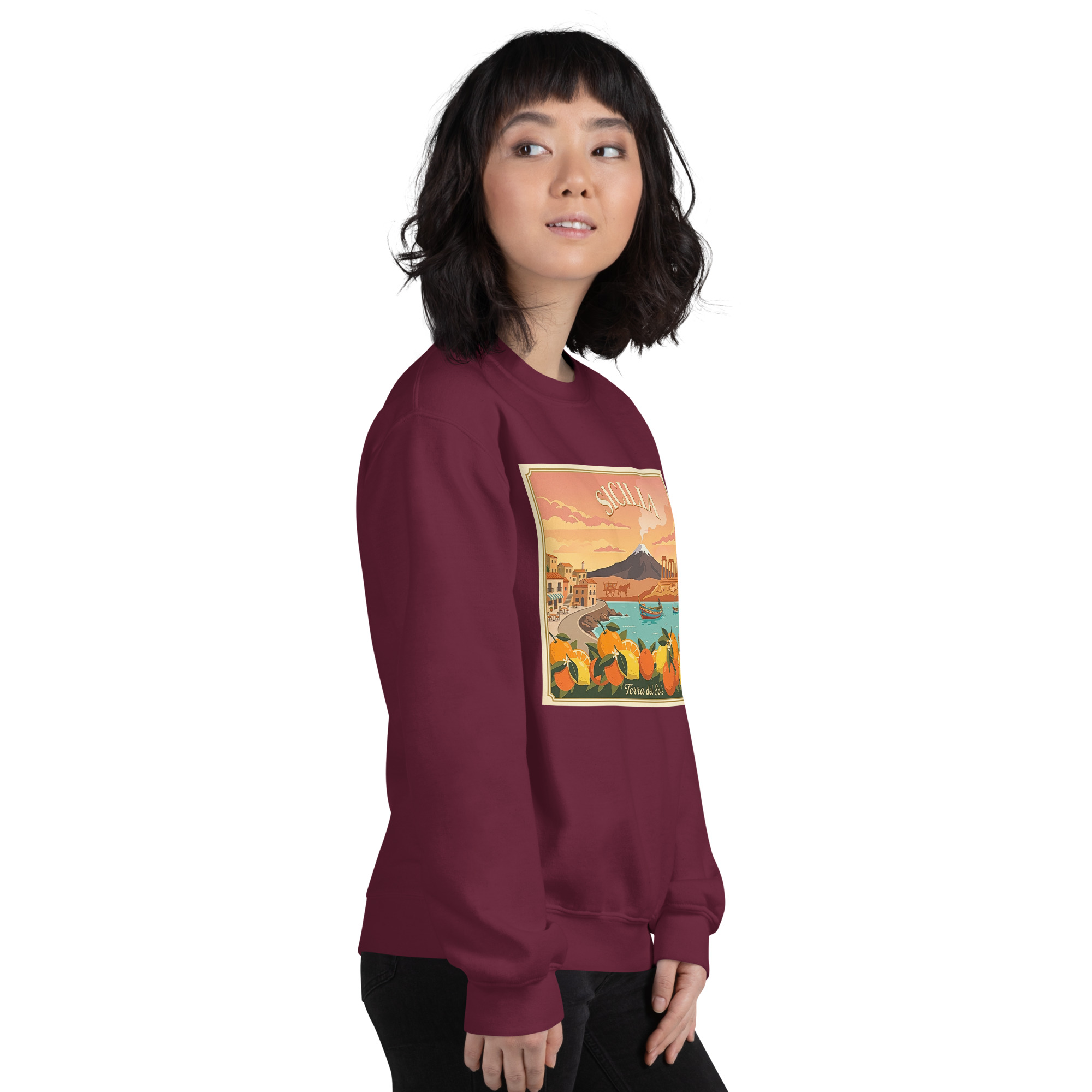 Felpa con cappuccio Unisex "Sicilia - Terra del sole" - immagine 155