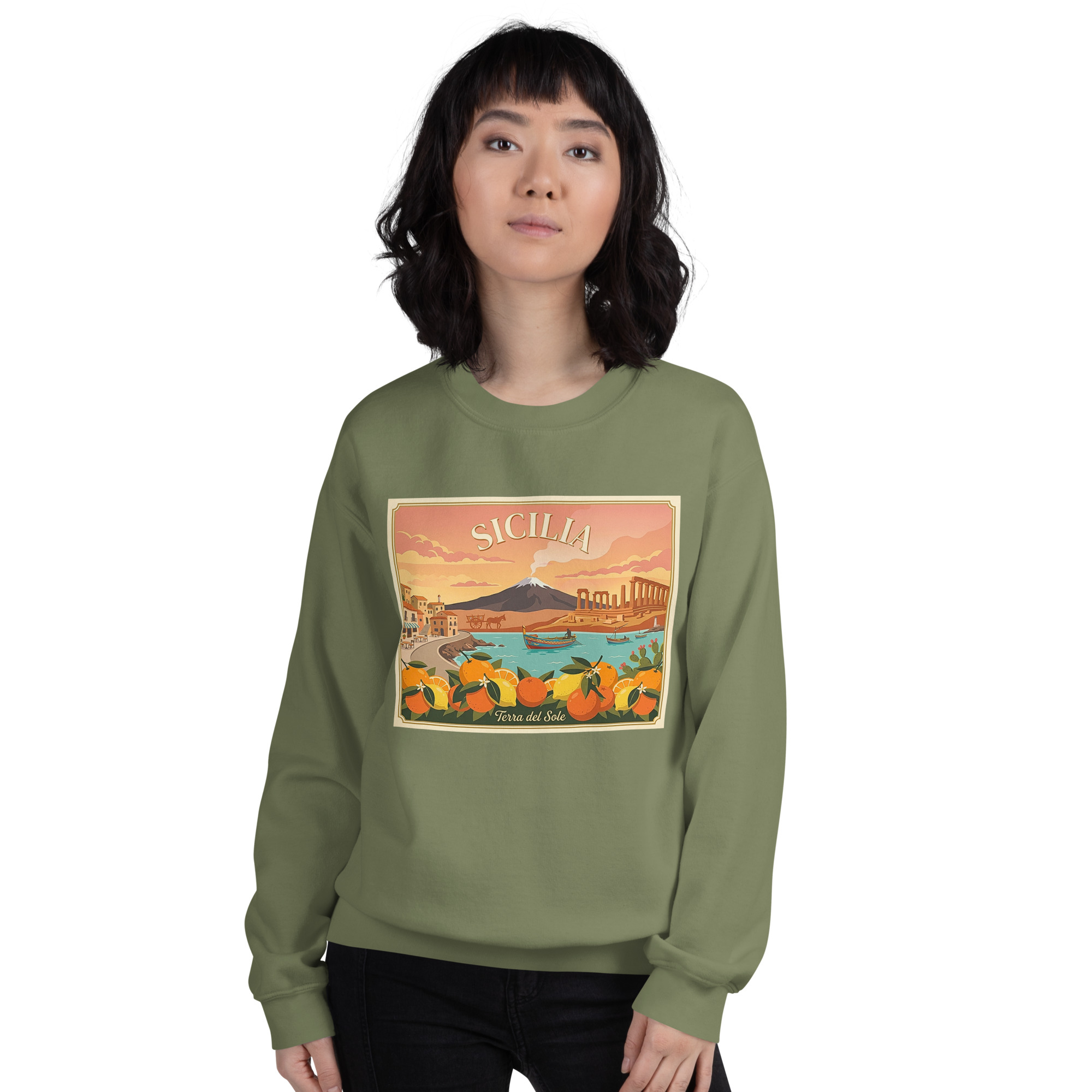 Felpa con cappuccio Unisex "Sicilia - Terra del sole" - immagine 114