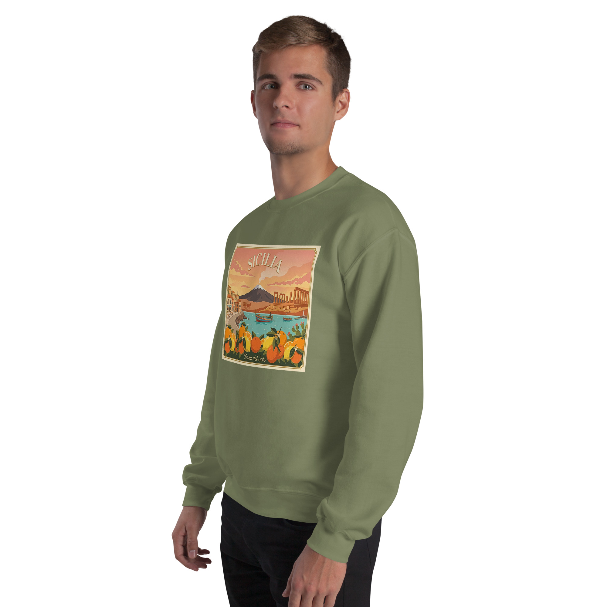 Felpa con cappuccio Unisex "Sicilia - Terra del sole" - immagine 54