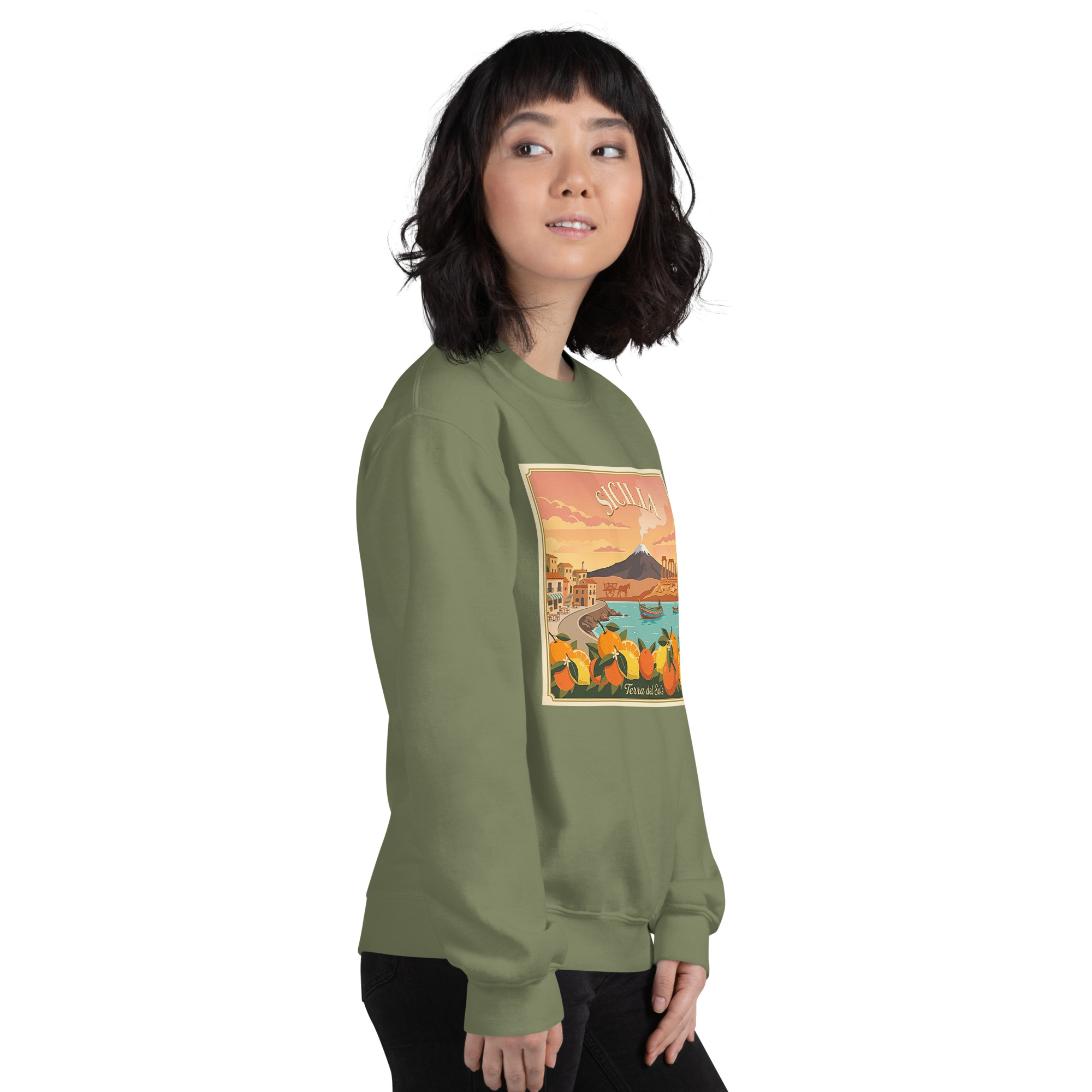 Felpa con cappuccio Unisex "Sicilia - Terra del sole" - immagine 159