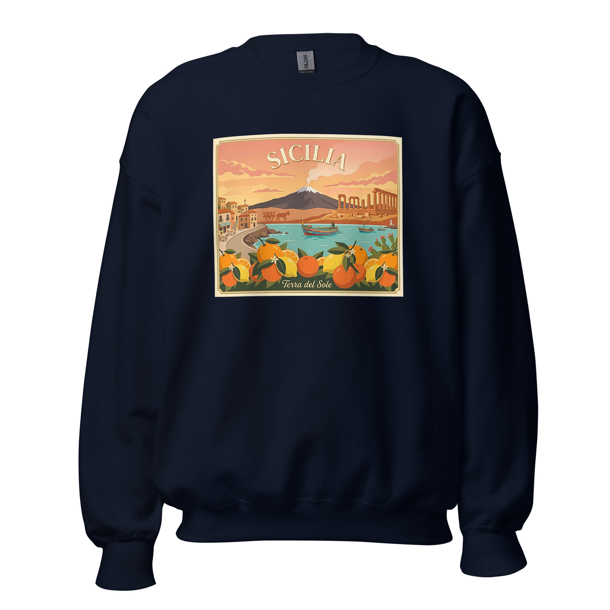 Felpa con cappuccio Unisex "Sicilia - Terra del sole" - immagine 3