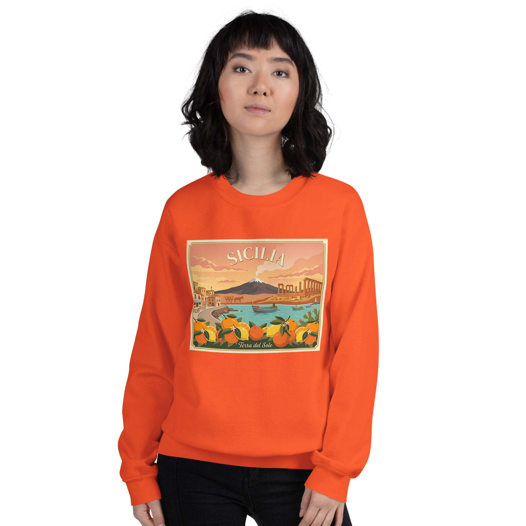 Felpa con cappuccio Unisex "Sicilia - Terra del sole" - immagine 113