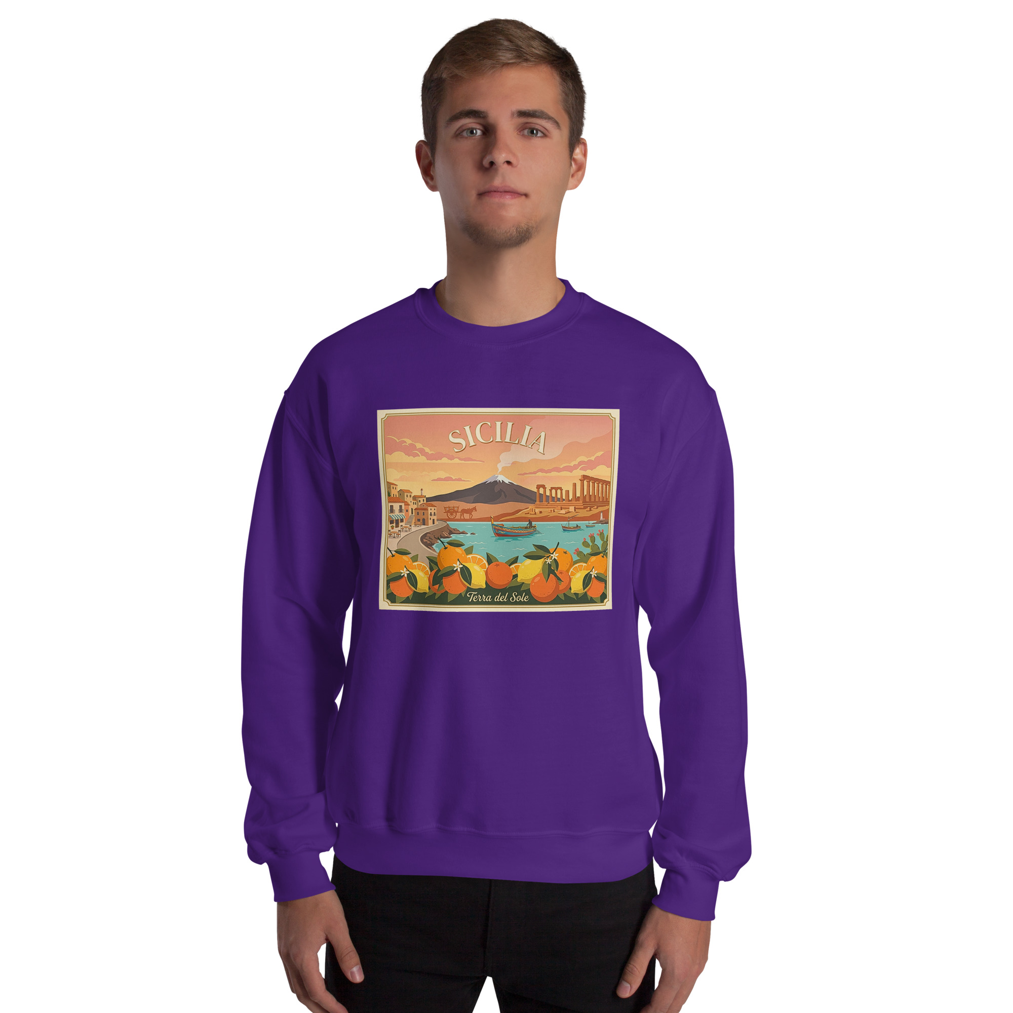 Felpa con cappuccio Unisex "Sicilia - Terra del sole" - immagine 19