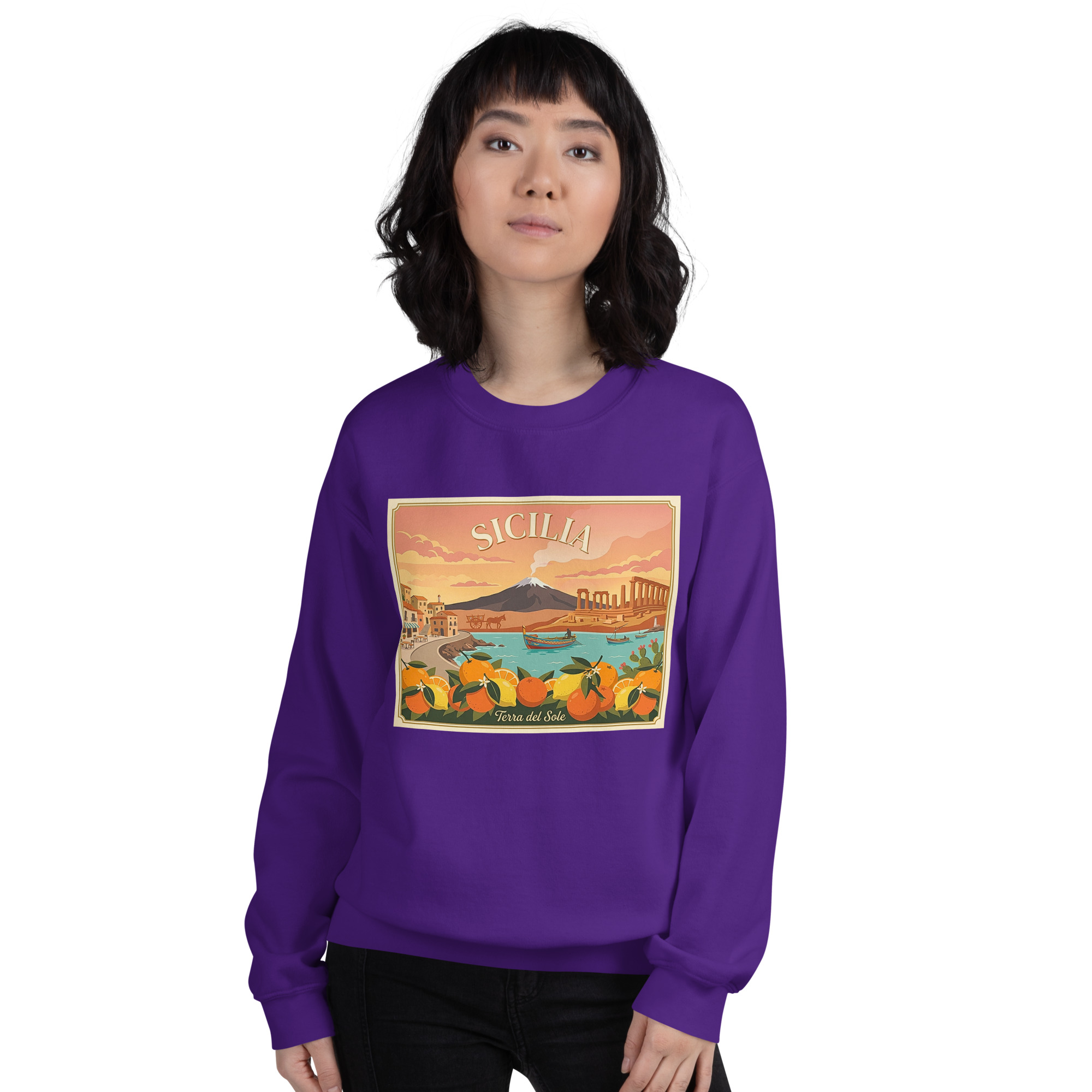 Felpa con cappuccio Unisex "Sicilia - Terra del sole" - immagine 109