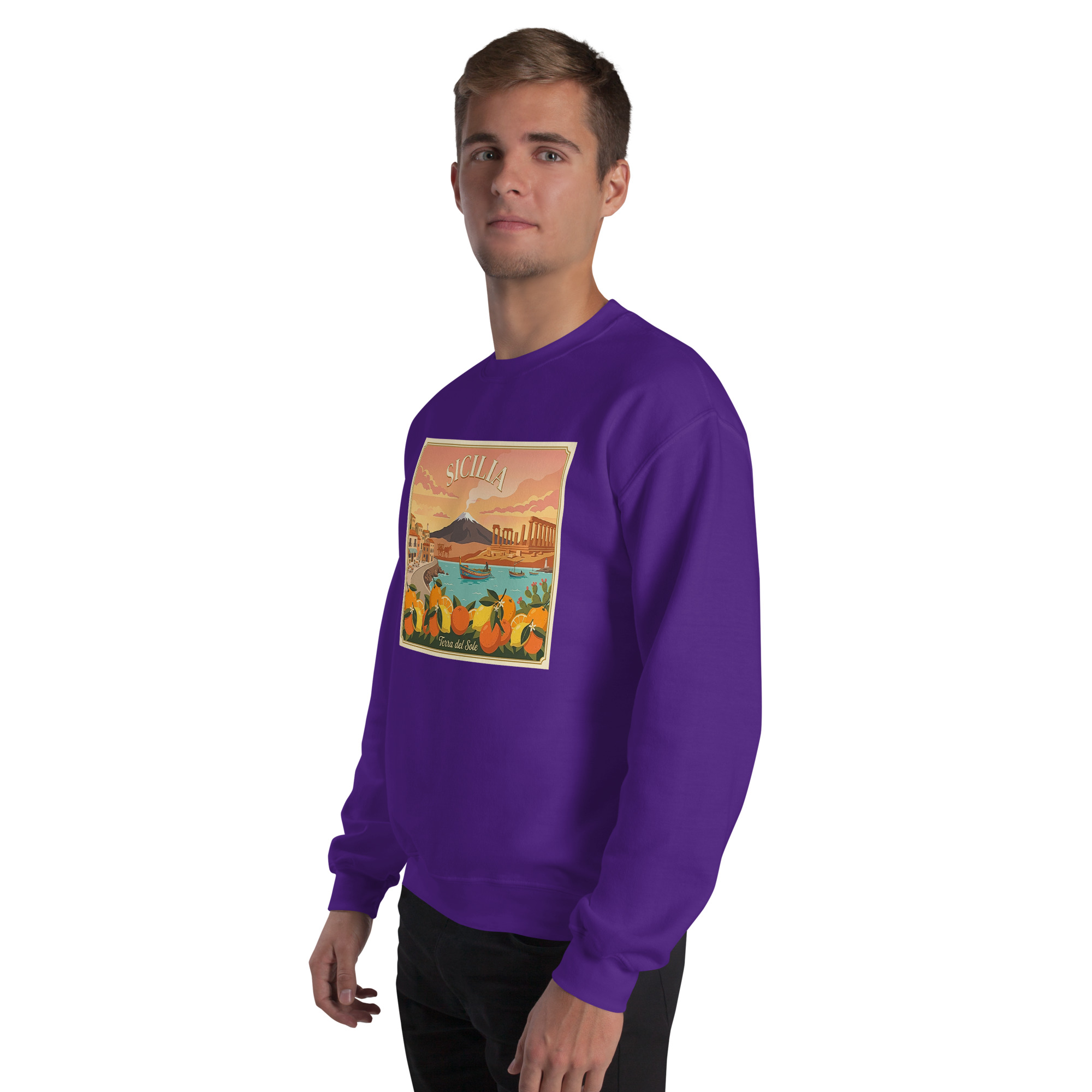 Felpa con cappuccio Unisex "Sicilia - Terra del sole" - immagine 49