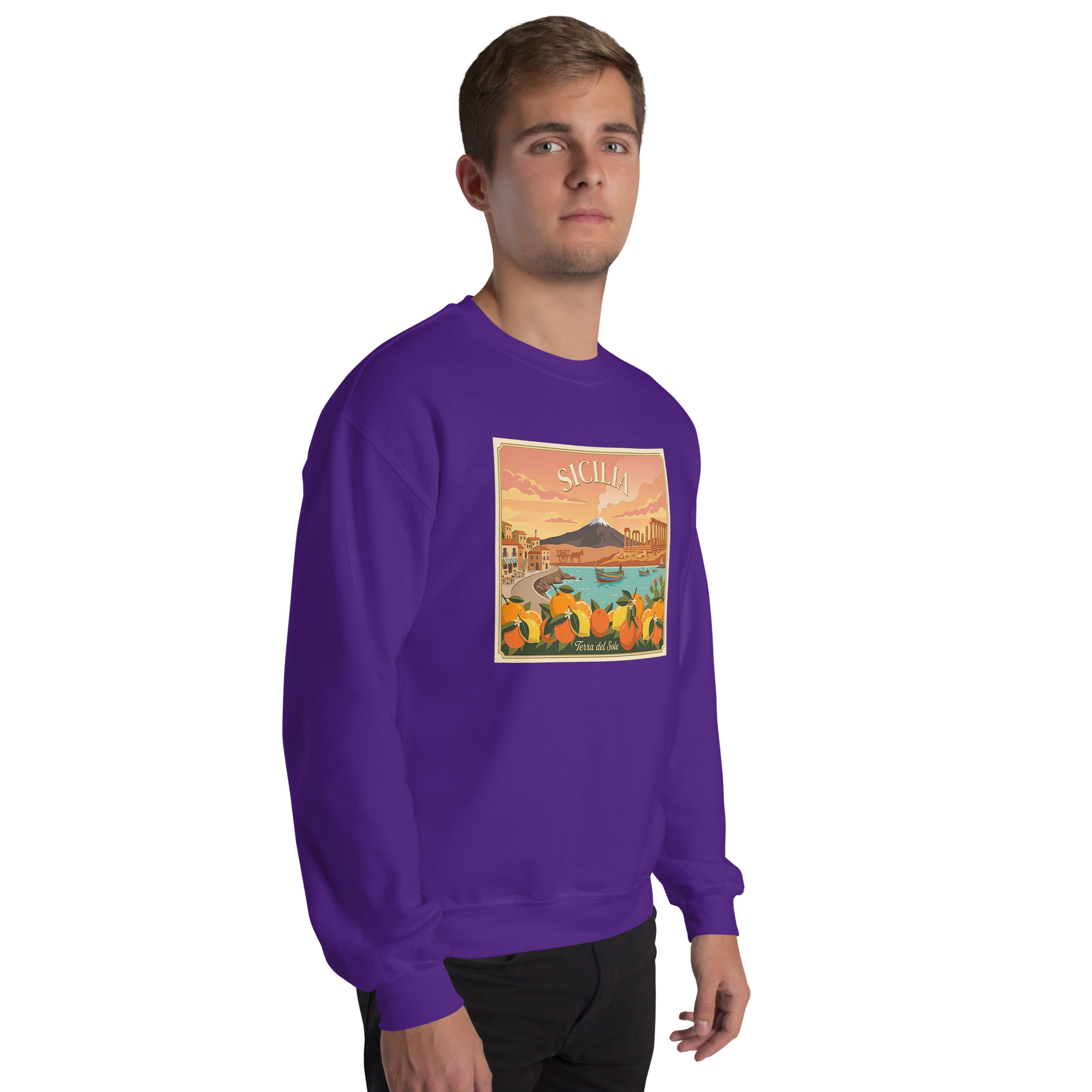 Felpa con cappuccio Unisex "Sicilia - Terra del sole" - immagine 79