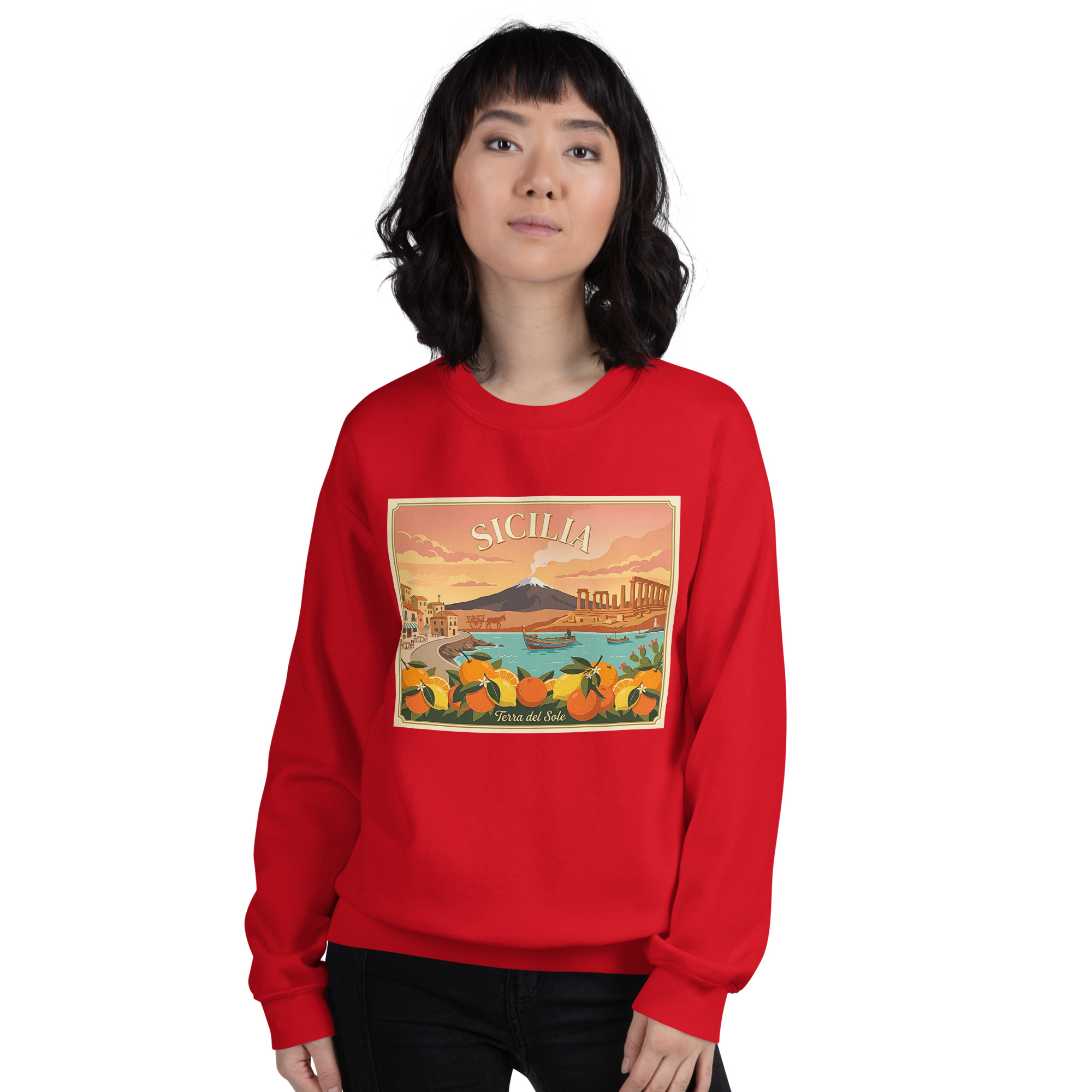 Felpa con cappuccio Unisex "Sicilia - Terra del sole" - immagine 111