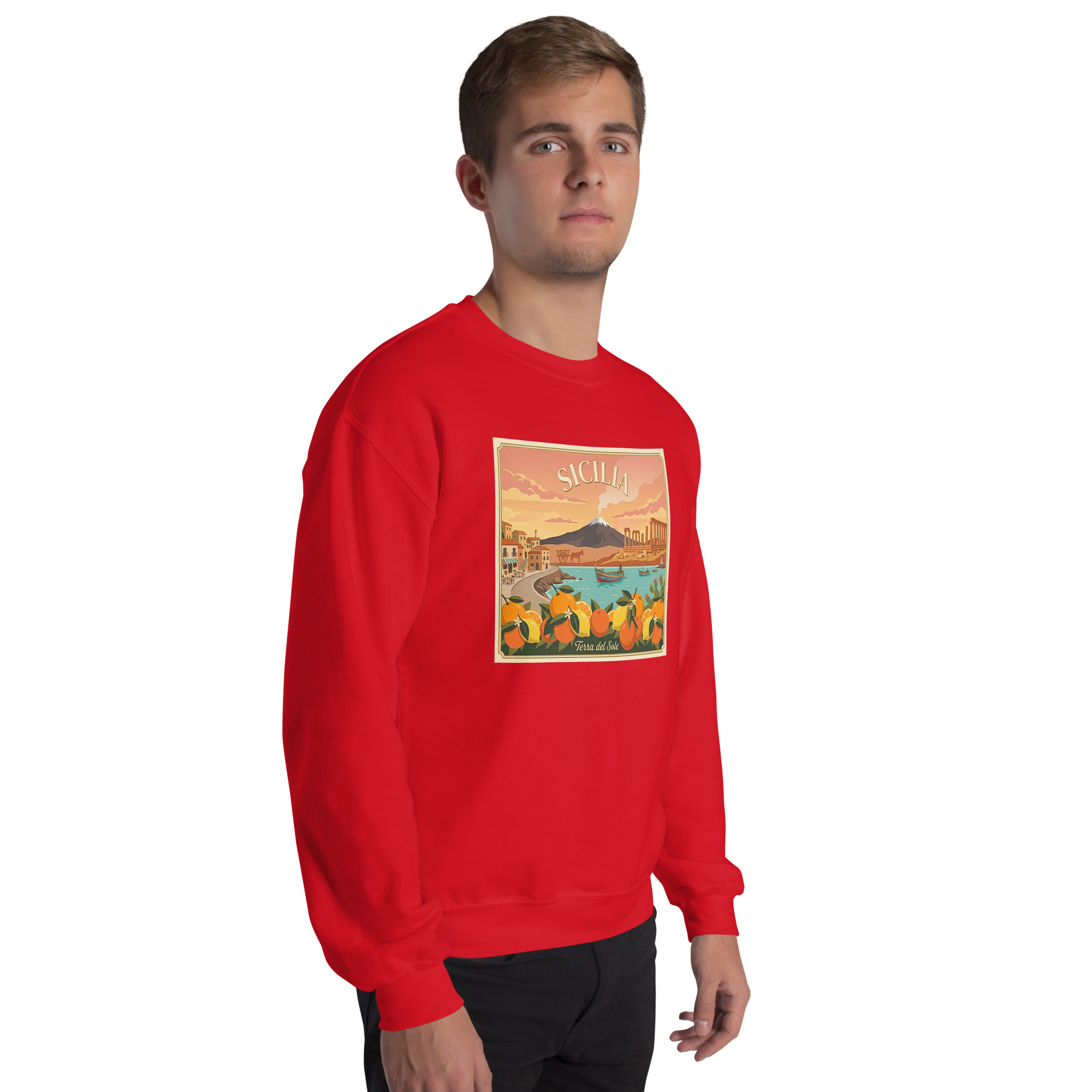 Felpa con cappuccio Unisex "Sicilia - Terra del sole" - immagine 81