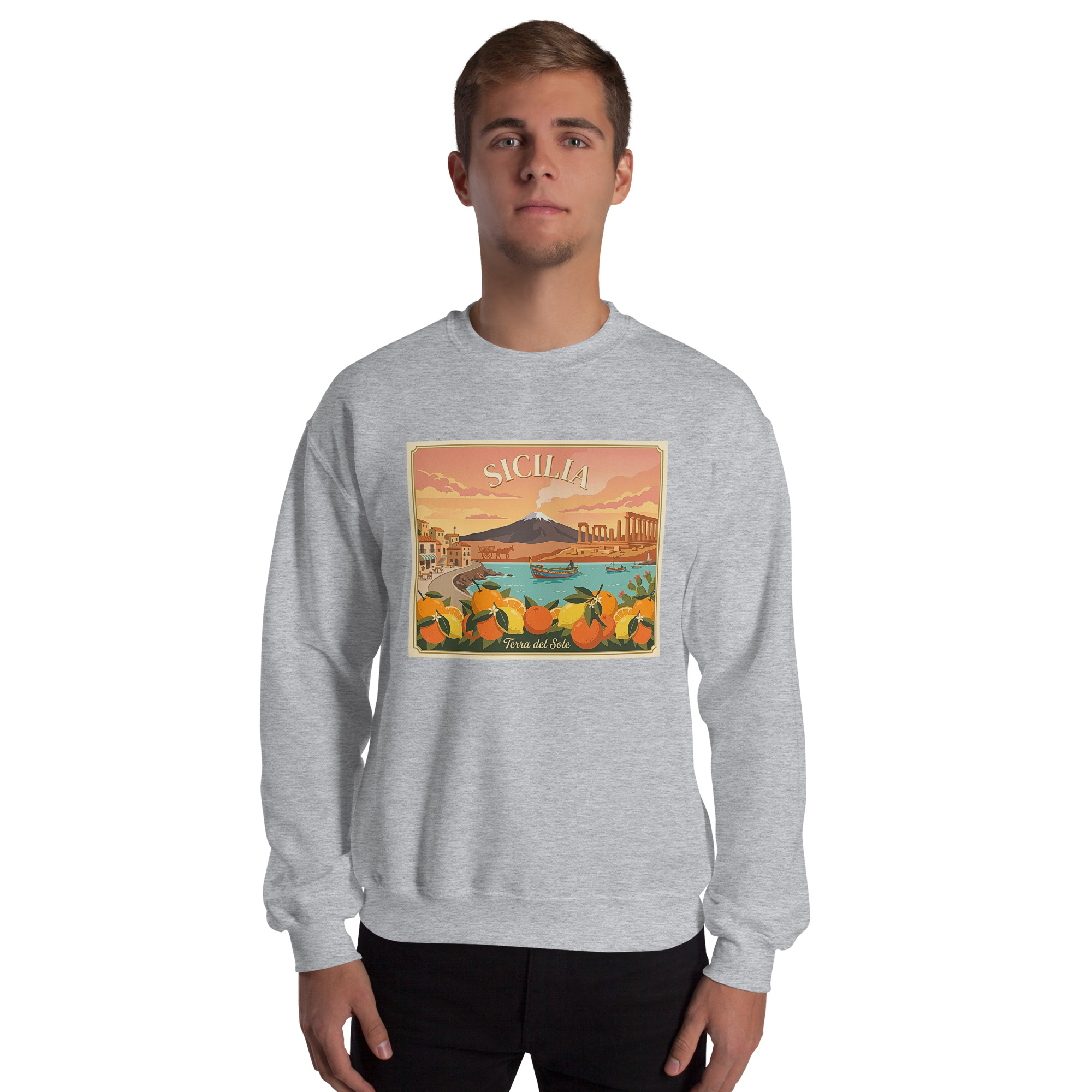 Felpa con cappuccio Unisex "Sicilia - Terra del sole" - immagine 28