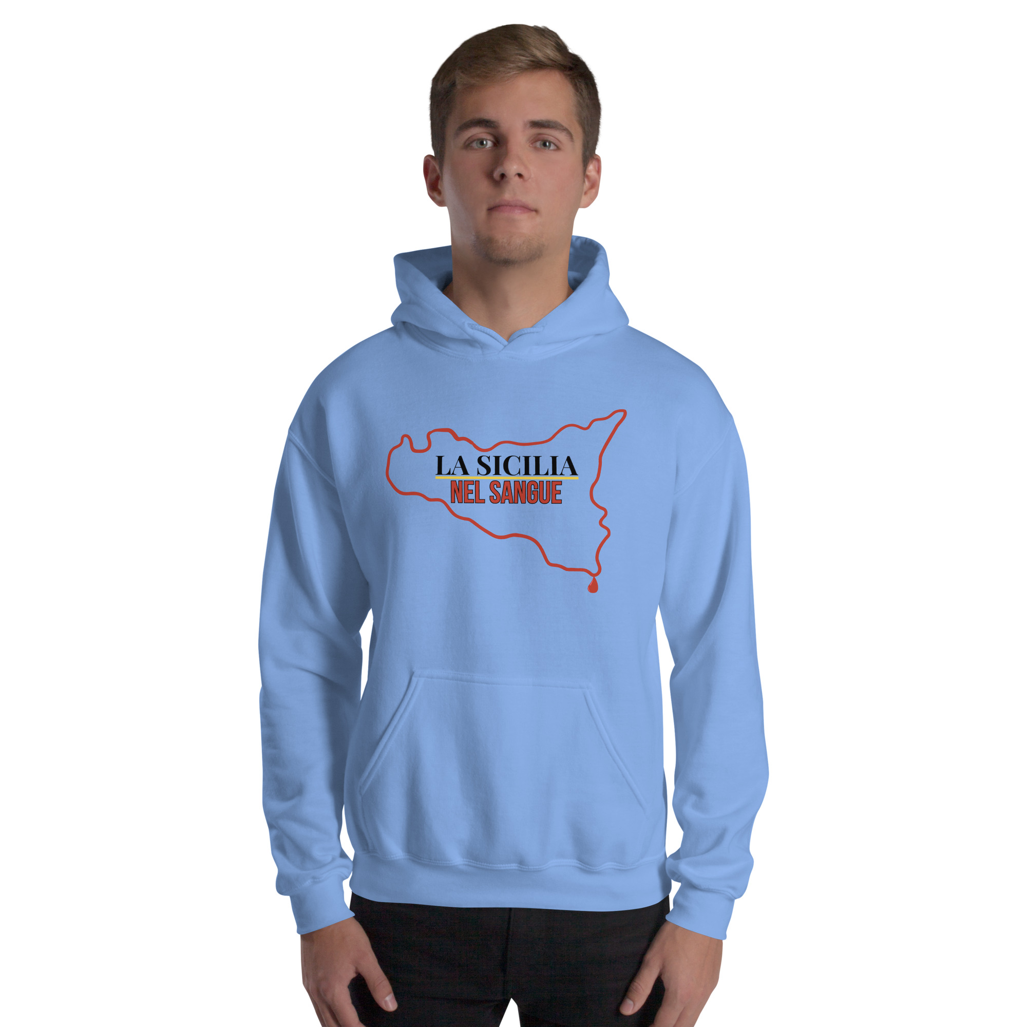 Felpa con cappuccio Unisex "La Sicilia nel sangue" - immagine 8