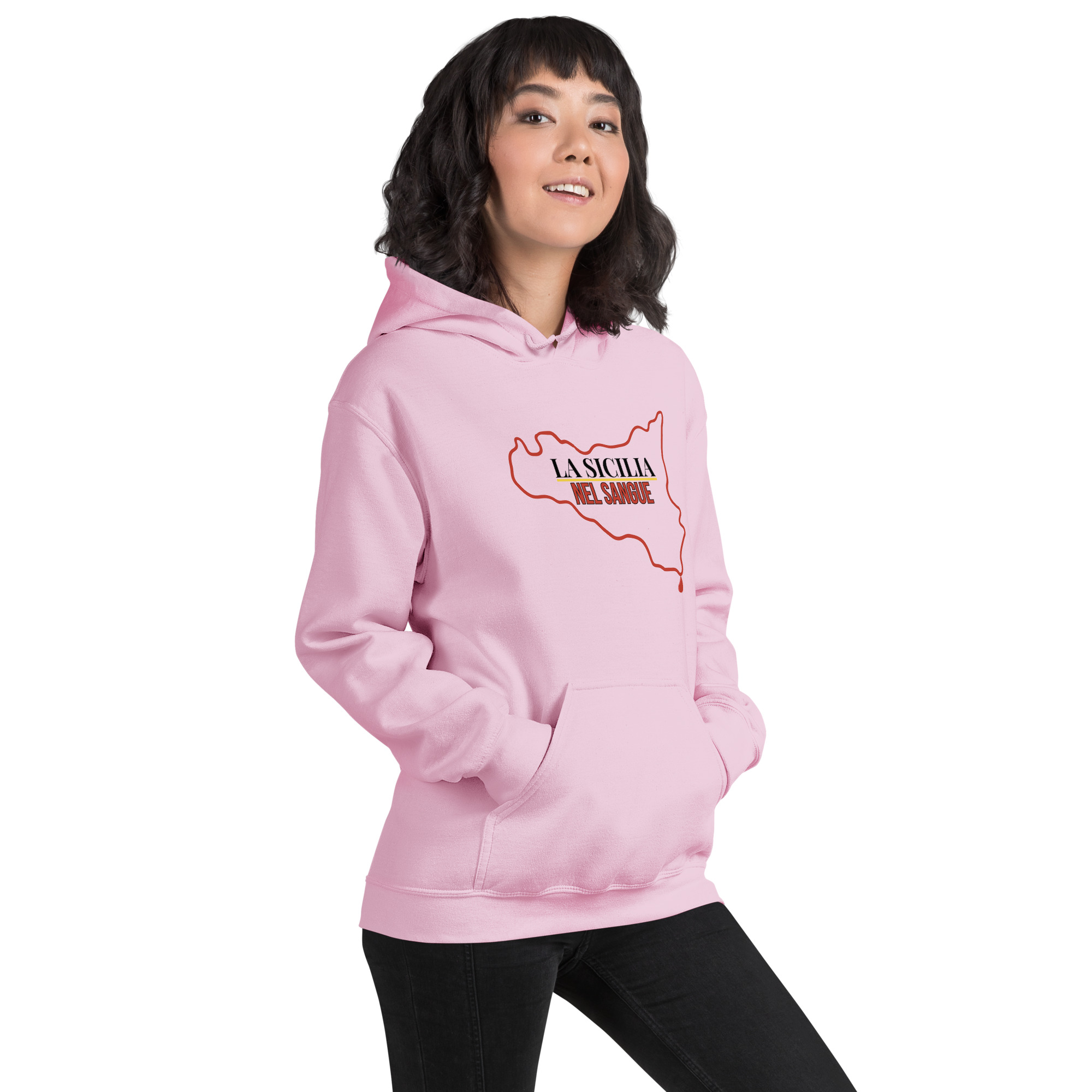 Felpa con cappuccio Unisex "La Sicilia nel sangue" - immagine 65