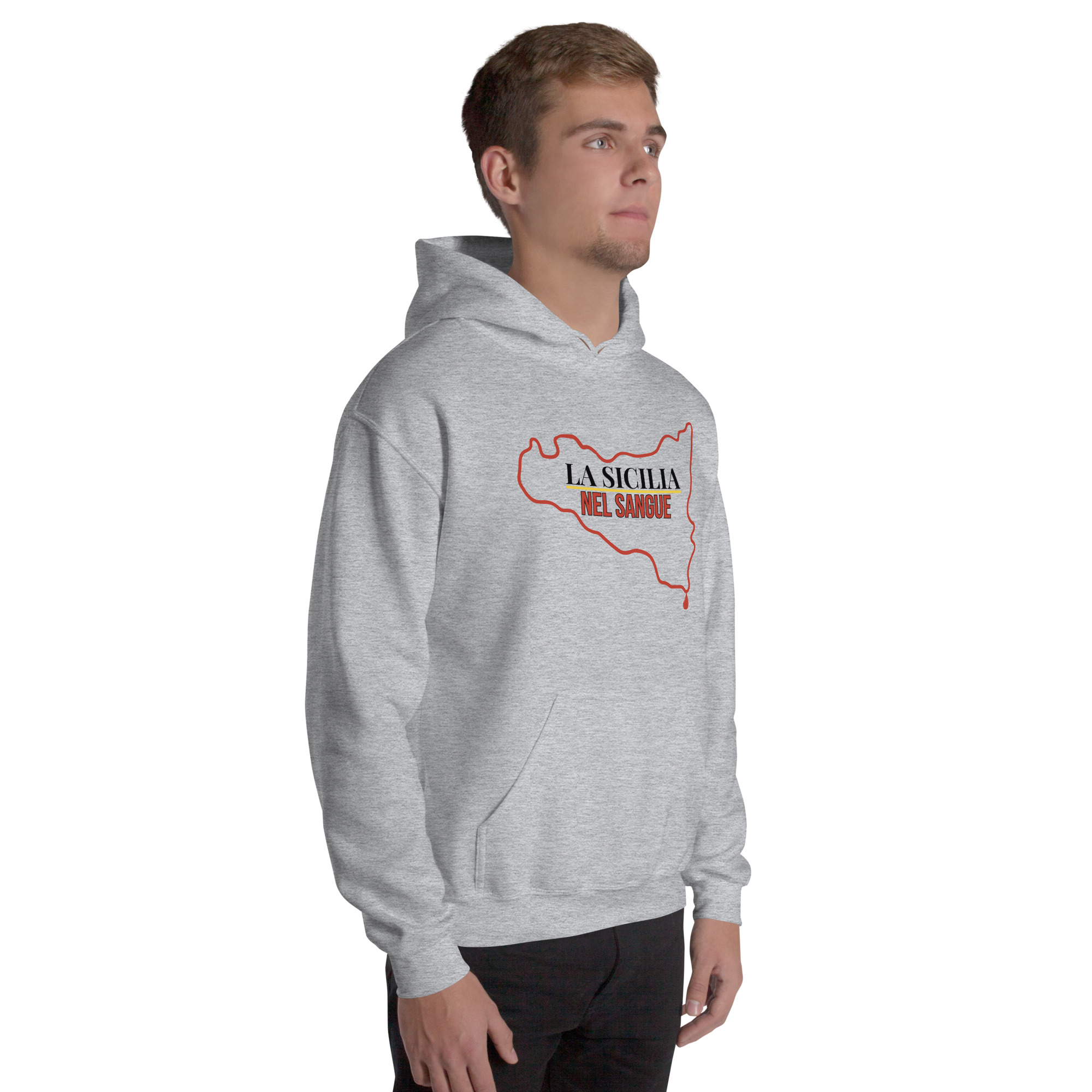 Felpa con cappuccio Unisex "La Sicilia nel sangue" - immagine 31