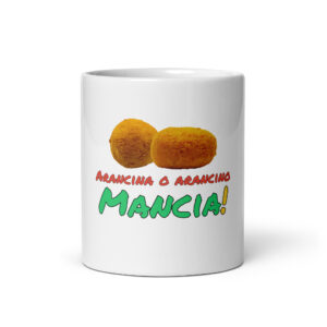 Tazza bianca lucida