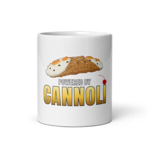 Tazza bianca lucida "Cannoli"